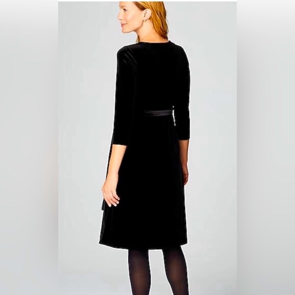 NEW! J Jill Velvet Wrap Dress Belt with Tassels Black SZ M - Picture 4 of 11